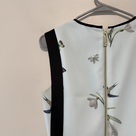 Ted Baker Sipnela Blue Floral Bow Dress Size 1/Small - Picture 8 of 12